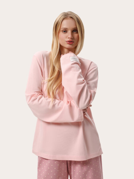 Longsleeve oversize - Różowy