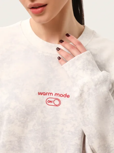 Bluza unisexowa z efektem termicznym i haftem „Warm mode: ON”