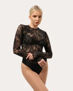 Body z koronki - Czarny