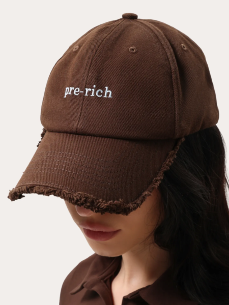 Czapka z haftem „Pre-rich” - Brązowy